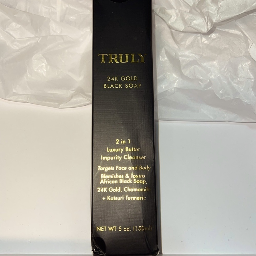 NEW Truly 24K Gold Black Soap 2 in 1 Luxury Butter Impurity Cleanser